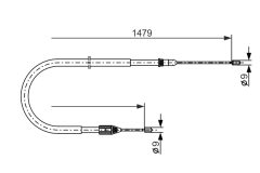 BOSCH 1987477647 — Cablu frână de mână