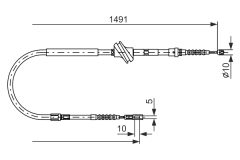 BOSCH 1987477687 — Cablu frână de mână