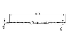 BOSCH 1987477695 — Cablu frână de mână