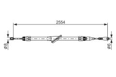 BOSCH 1987477699 — Cablu frână de mână