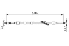 BOSCH 1987477700 — Cablu frână de mână