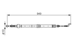 BOSCH 1987477706 — Трос ручного тормоза