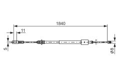 BOSCH 1987477712 — Cablu frână de mână