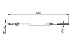 BOSCH 1987477713 — Трос ручного тормоза