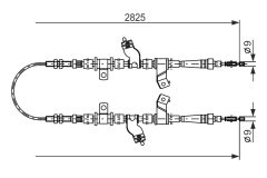 BOSCH 1987477718 — Трос ручного тормоза
