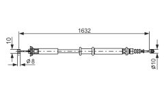 BOSCH 1987477722 — Трос ручного тормоза