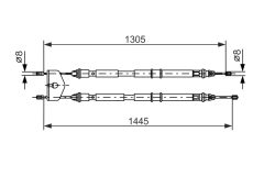 BOSCH 1987477732 — Трос ручного тормоза