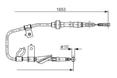 BOSCH 1987477738 — Трос ручного тормоза