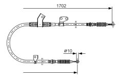 BOSCH 1987477747 — Трос ручного тормоза