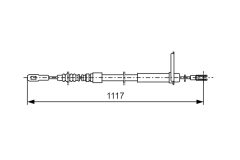BOSCH 1987477750 — Трос ручного тормоза