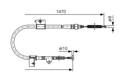 BOSCH 1987477757 — Трос ручного тормоза