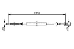 BOSCH 1987477773 — Трос ручного тормоза