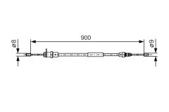 BOSCH 1987477774 — Трос ручного тормоза