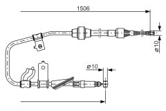 BOSCH 1987477789 — Трос ручного тормоза