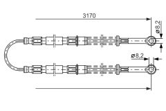 BOSCH 1987477792 — Трос ручного тормоза