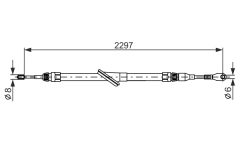 BOSCH 1987477811 — Трос ручного тормоза