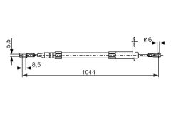 BOSCH 1987477812 — Трос ручного тормоза