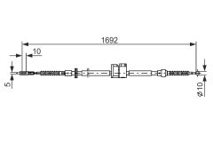 BOSCH 1987477813 — Cablu frână de mână