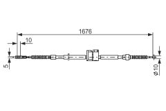 BOSCH 1987477815 — Cablu frână de mână