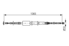 BOSCH 1987477826 — Трос ручного тормоза