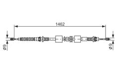 BOSCH 1987477836 — Cablu frână de mână