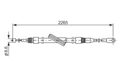 BOSCH 1987477844 — Трос ручного тормоза