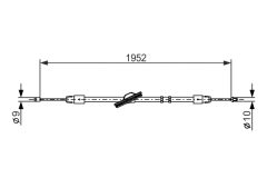 BOSCH 1987477851 — Трос ручного тормоза
