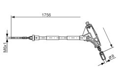 BOSCH 1987477870 — Cablu frână de mână