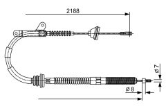 BOSCH 1987477879 — Cablu frână de mână