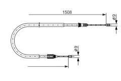 BOSCH 1987477890 — Cablu frână de mână