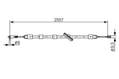 BOSCH 1987477896 — Трос ручного тормоза