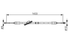 BOSCH 1987477898 — Трос ручного тормоза