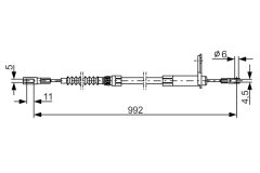 BOSCH 1987477899 — Трос ручного тормоза