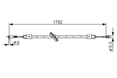BOSCH 1987477902 — Cablu frână de mână