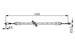 BOSCH 1987477905 — Cablu frână de mână
