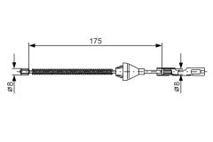 BOSCH 1987477906 — Трос ручного тормоза