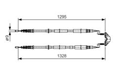 BOSCH 1987477908 — Cablu frână de mână