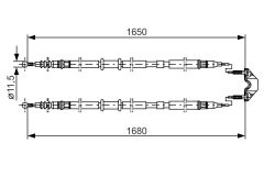BOSCH 1987477909 — Cablu frână de mână