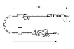 BOSCH 1987477914 — Трос ручного тормоза
