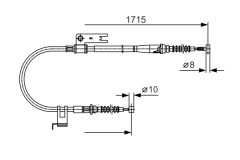 BOSCH 1987477916 — Трос ручного тормоза