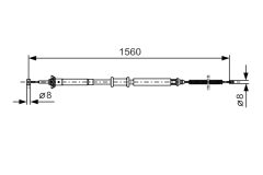 BOSCH 1987477925 — Cablu frână de mână