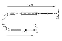 BOSCH 1987477939 — Cablu frână de mână