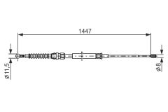 BOSCH 1987477958 — Cablu frână de mână
