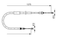 BOSCH 1987477967 — Cablu frână de mână