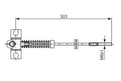 BOSCH 1987477982 — Трос ручного тормоза