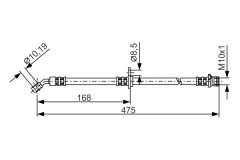 BOSCH 1987481326 — Furtun de frână