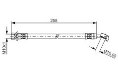 BOSCH 1987481466 — Тормозной шланг
