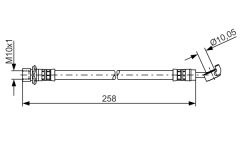 BOSCH 1987481467 — Тормозной шланг