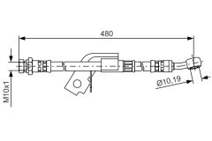 BOSCH 1987481474 — Furtun de frână