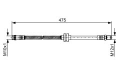 BOSCH 1987481496 — Furtun de frână